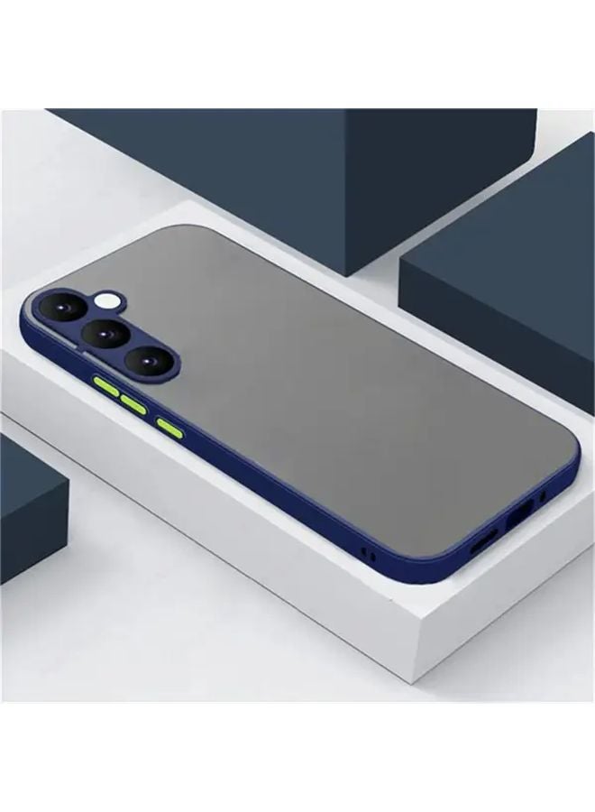 Navy Blue Shockproof Matte Armor Phone Case for Samsung Galaxy A15 5G - Image 1